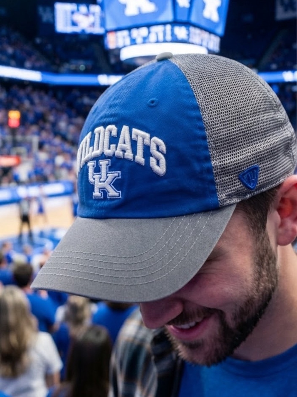 Kentucky Wildcats Hat Cap Fitted Blue Gray Mesh NCAA One Size Top Of The World